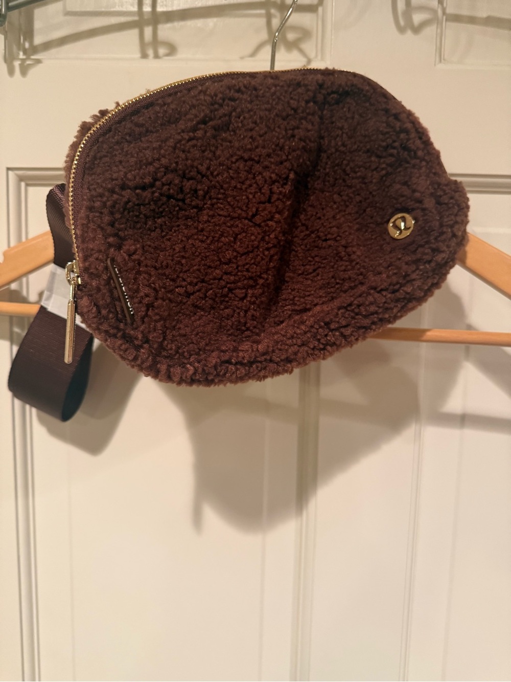 NWT Lululemon LU9B18S Brown Gold Everywhere Sherpa Belt Bag Fleece